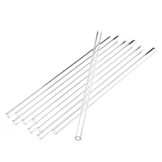 10Pcs Borosilicate Glass Blowing Tubes, 200mm Length, 7mm OD, 1mm Thick, for Lab, Factory, School, Home Use