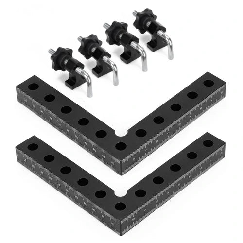 Aluminium Alloy 90° L-Type Corner Clamps for Picture Frames, Cabinets, Boxes, and Drawers