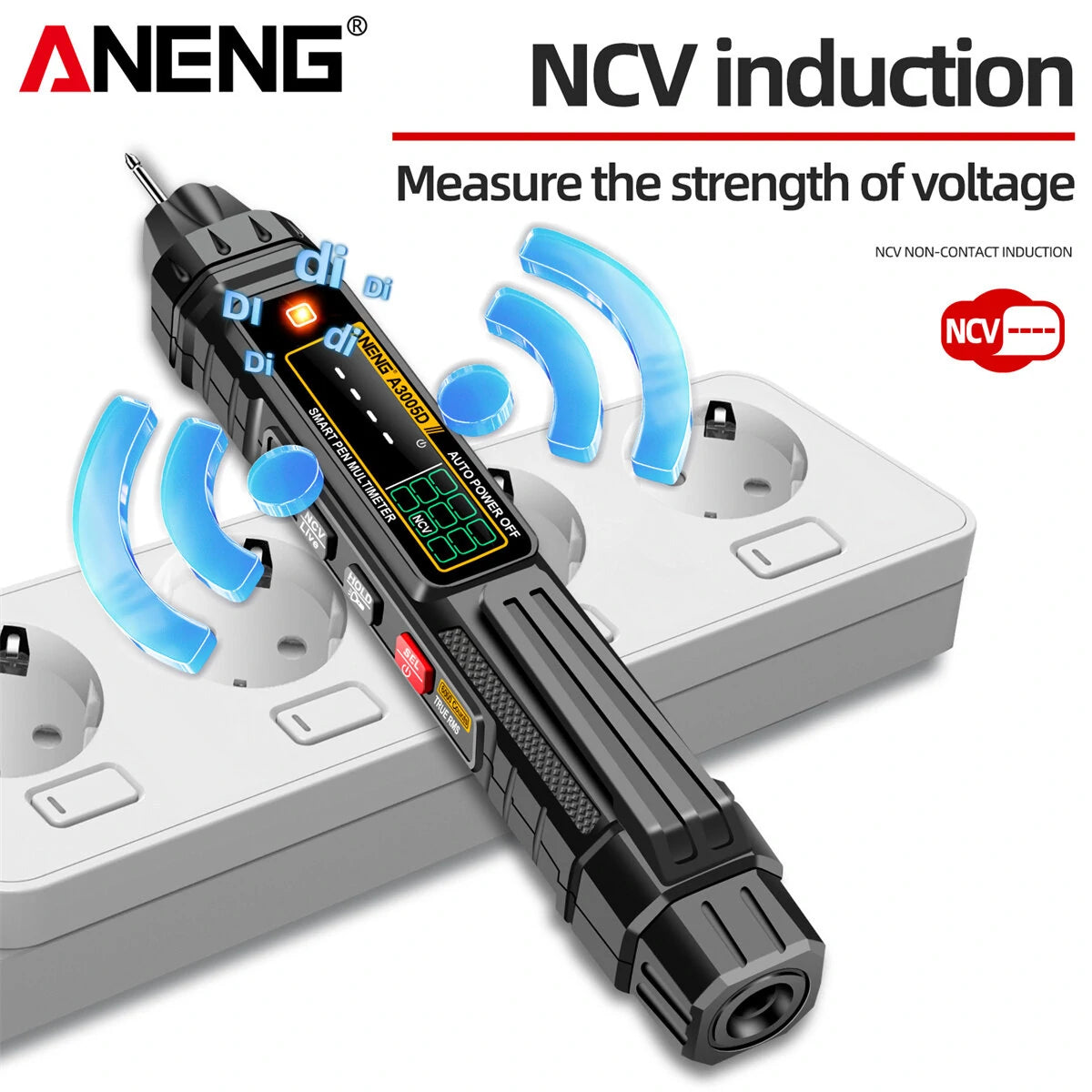 ANENG A3005D 2-in-1 Multimeter Test Pen with VA Color Display, Auto Shutdown, NCV Induction, Non-Contact Detection, High Portability for Electricians & DIY Enthusiasts