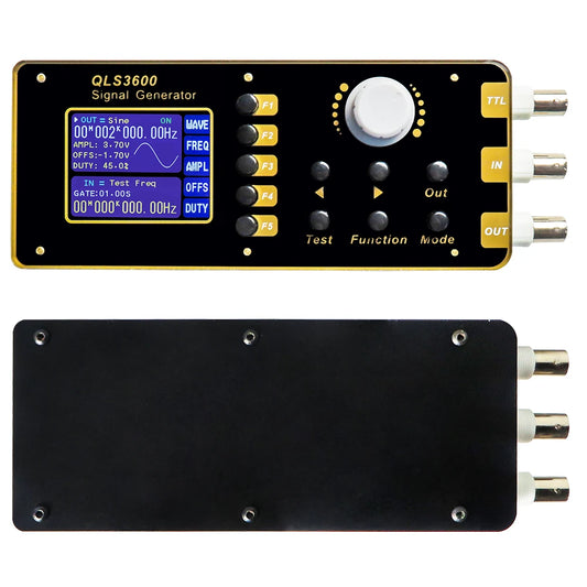 QLS3600S 0-30MHz Signal Generator: High Stability, Multiple Waveforms, USB Interface, VCO Burst, DC 5V Power, Amplitude Control