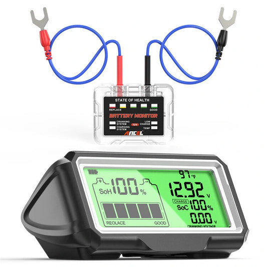 ANCEL BM200 PRO 12V Car Battery Tester & Monitor with Head-Up Display - Waterproof SOH SOC Analyzer Tools