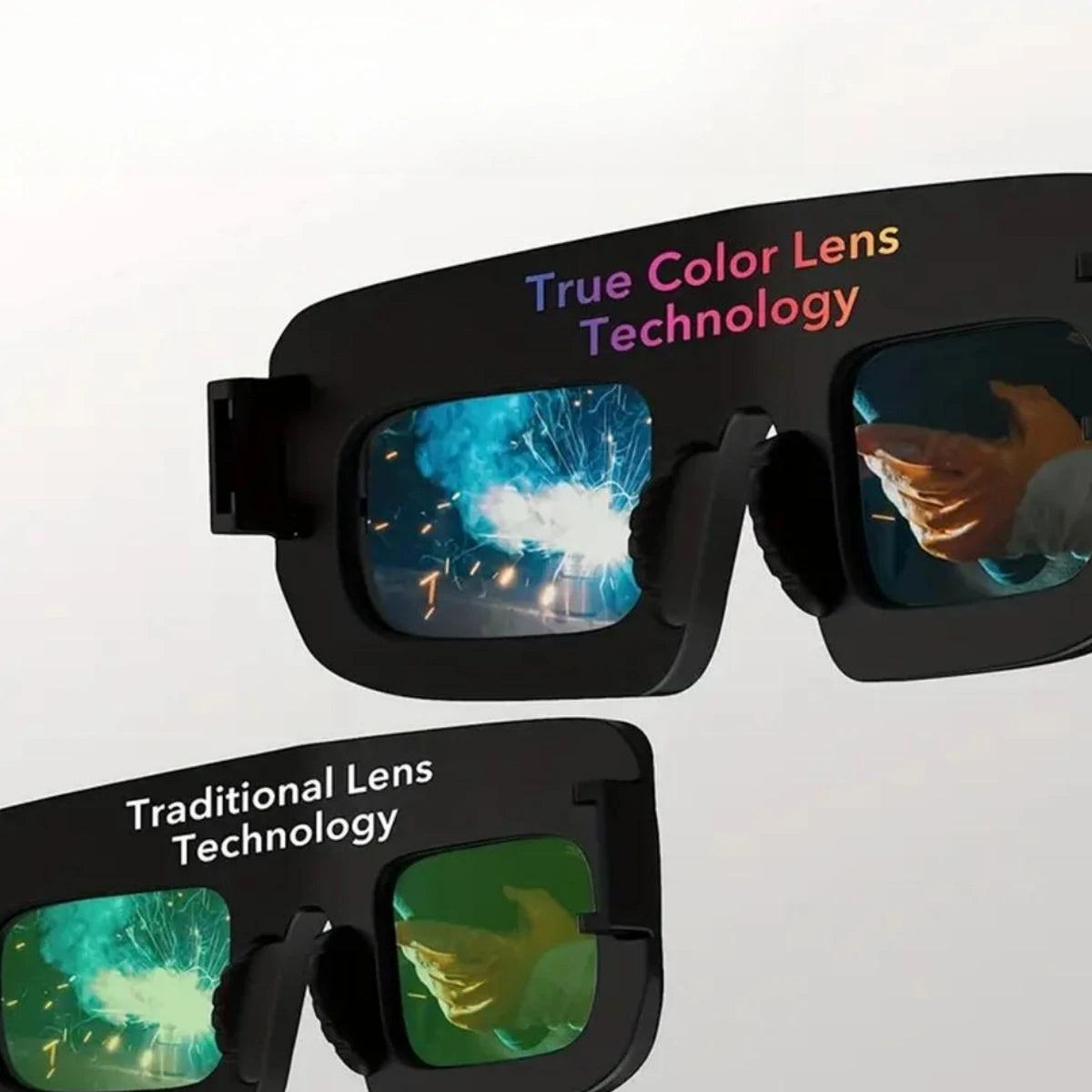 Auto-Darkening Solar Welding Glasses with Protective Film for TIG MIG ARC