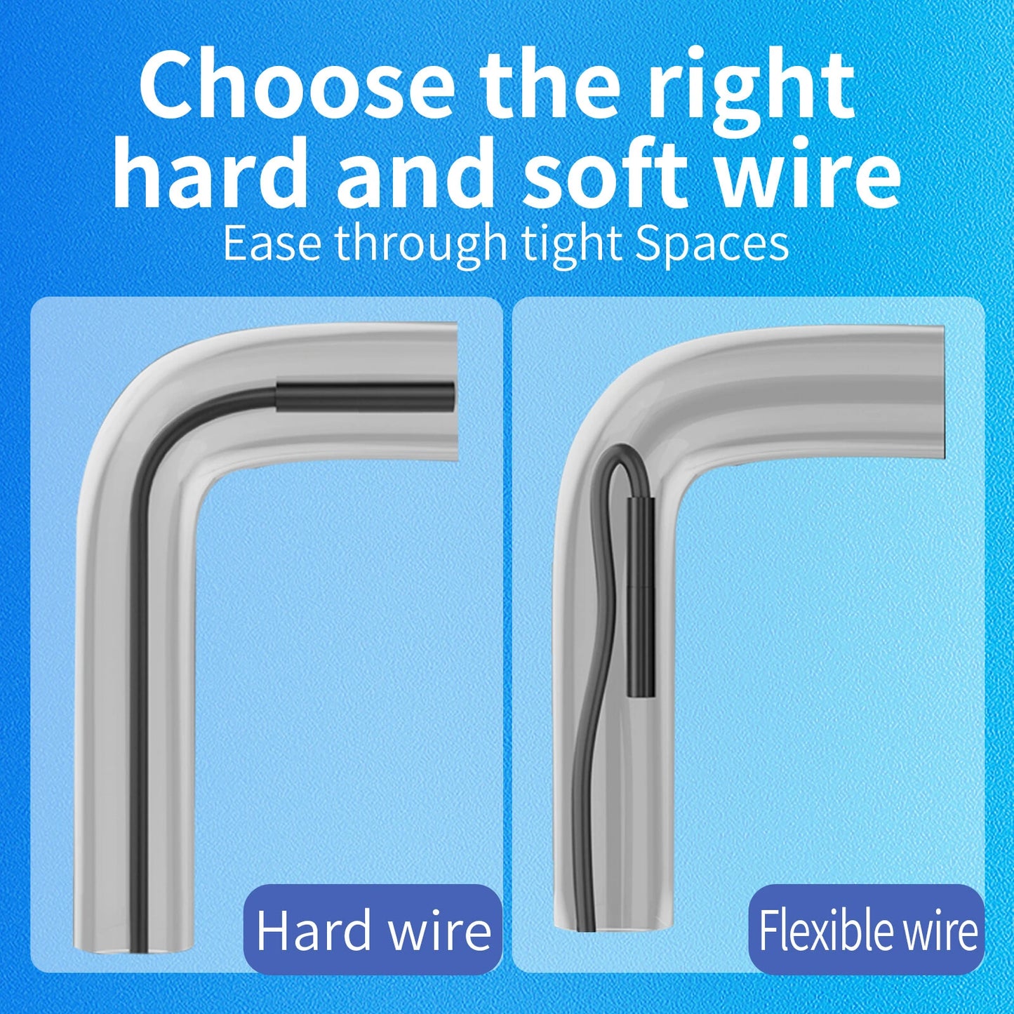 iOS Endoscope Camera 8mm for iPhone - Flexible, IP68 Waterproof, 8 LED Borescope