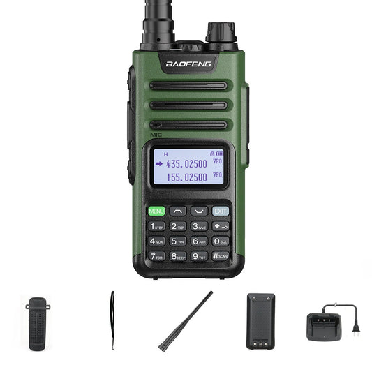 High Power Baofeng M-13 Pro VHF UHF Two-Way Radio, IPX4 Waterproof, Long Range, Air Band Walkie Talkie, Wireless Frequency Copy