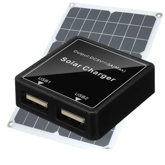 5V 3A Dual USB Solar Panel Battery Regulator Charger Controller - Black