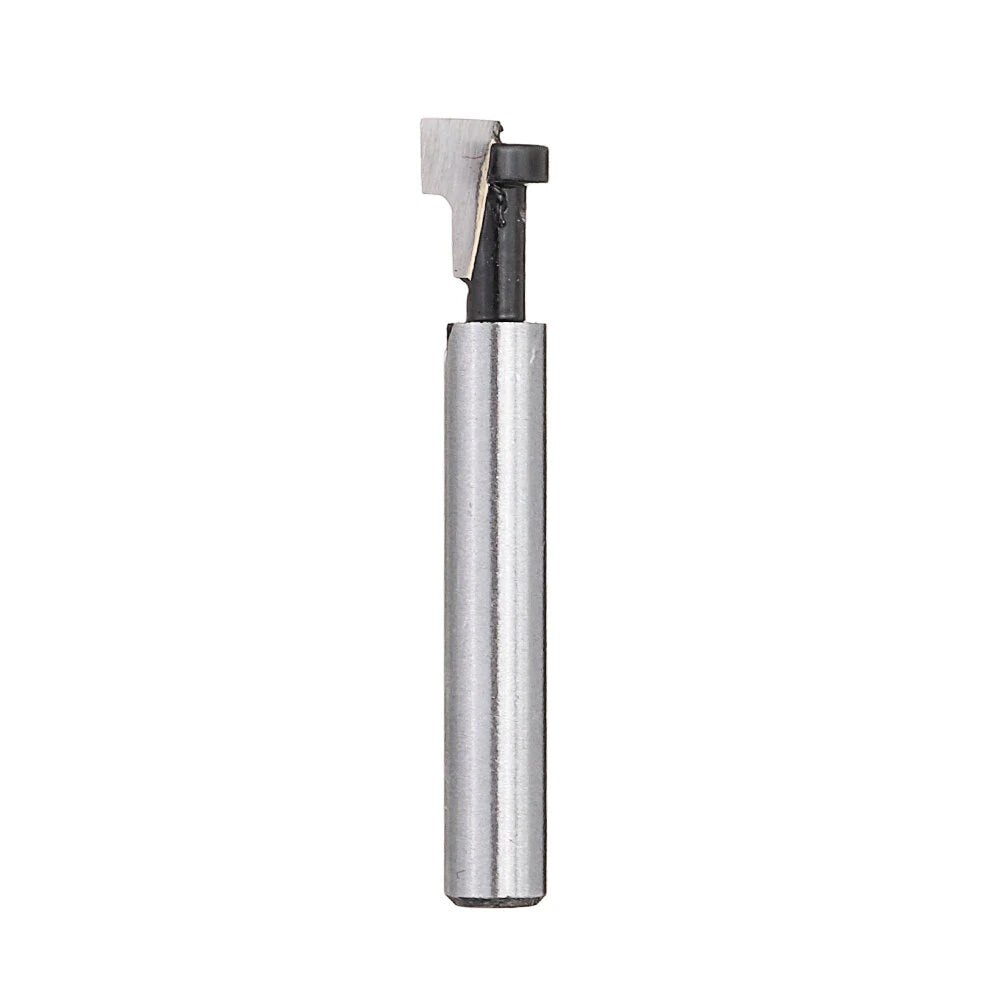 Woodworking T-Shaped Keyhole Milling Cutter Set – Round Shank 1/4 Inch, Sizes 1/2, 3/8, 5/16 for Trimmer