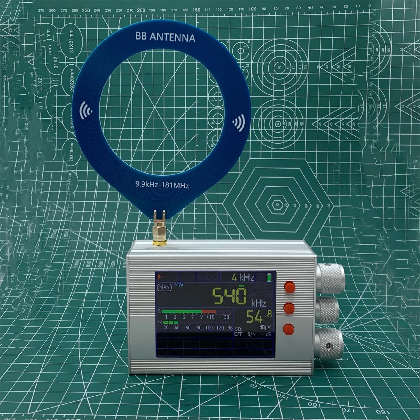 TEF6686 Full Band Radio Receiver: FM/AM/Shortwave HF/LW with Aluminum Housing & Circular BB Antenna