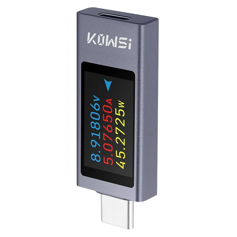 KWS-2303C Type-C Tester: DC 4-30A, 0-12A Multifunctional Digital Display, 1.06 TFT Screen, Voltage Current Power Meter