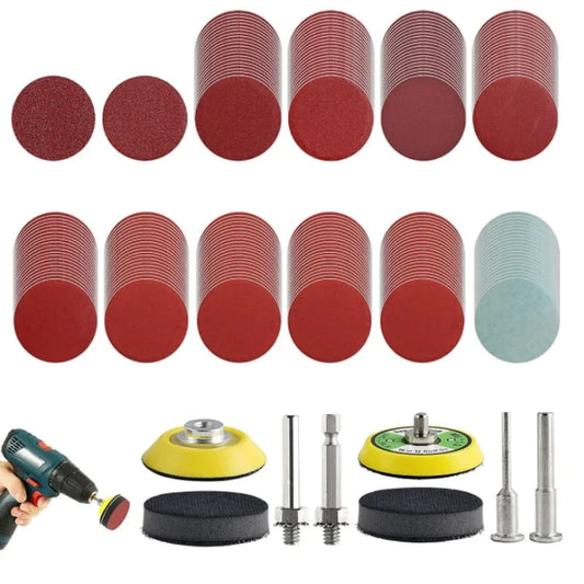 2-Inch Sanding Discs Kit, 244-Piece, 80-3000 Grit Alumina Pads for Dremel Rotary Tool - Metal, Wood, Plastic Polishing