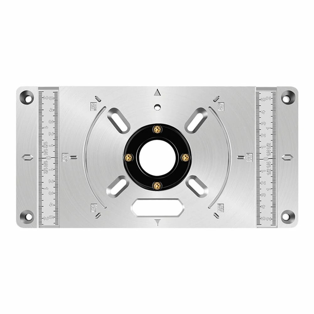 Aluminum Alloy Router Table Insert Plate for Trim Routers with Accessories – Woodworking and Milling Tools