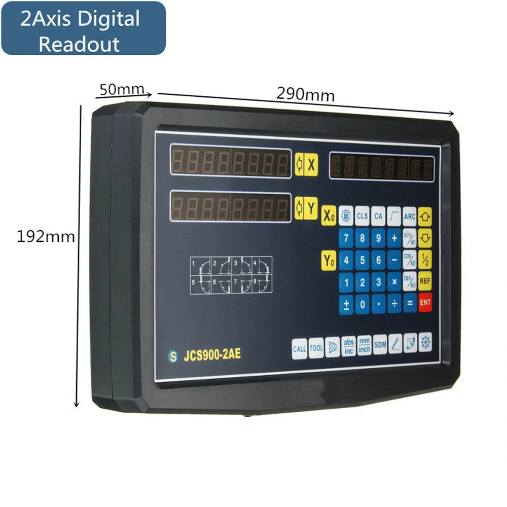 Machifit CNC Milling DRO Display - 2/3 Axis, 50-1000mm Electronic Linear Scale