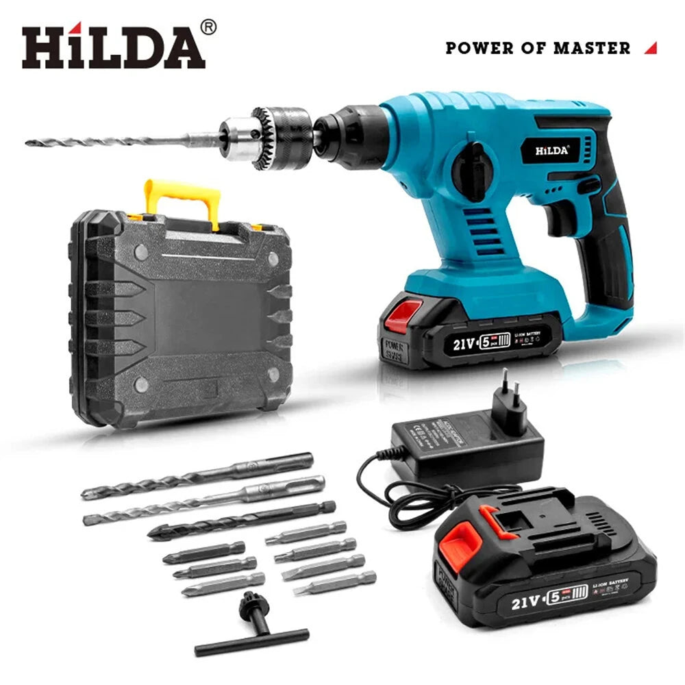 21V Brushless Cordless Impact Drill: High-Performance Rotary Hammer for Makita Battery, 4500 RPM