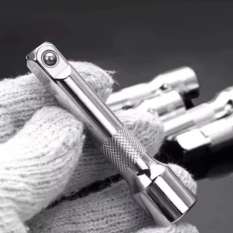 4PCS 1/4 Inch Extension Rod Set - Chrome Vanadium Steel, Quick Release Socket Wrench Tools (150mm, 100mm, 75mm, 50mm)