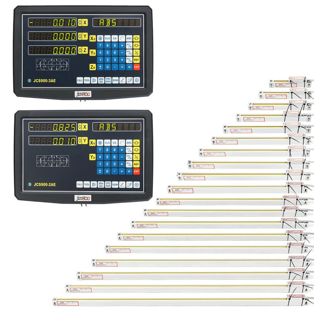 Machifit CNC Milling DRO Display - 2/3 Axis, 50-1000mm Electronic Linear Scale