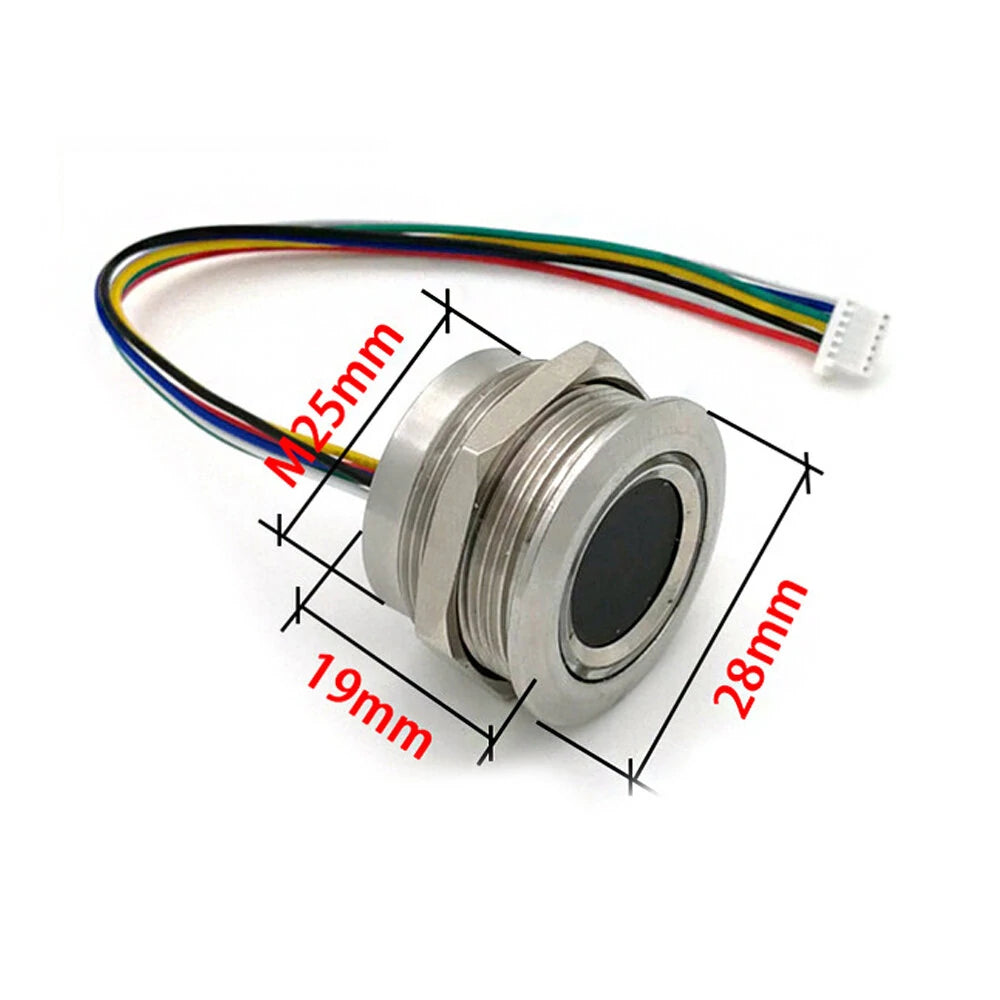 R503 Capacitive Fingerprint Sensor with Two-Color LED Indicator, Circular MX1.0-6pin, DC3.3V