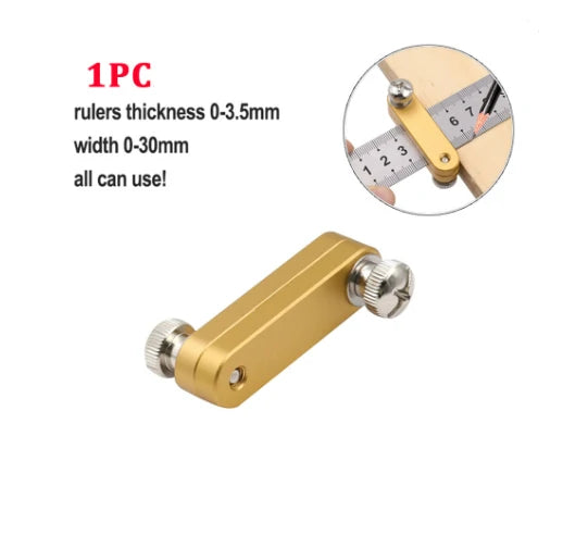 Steel Ruler Positioning Block Angle Scriber Gauge for Woodworking Carpentry Tools - 1/2PCS