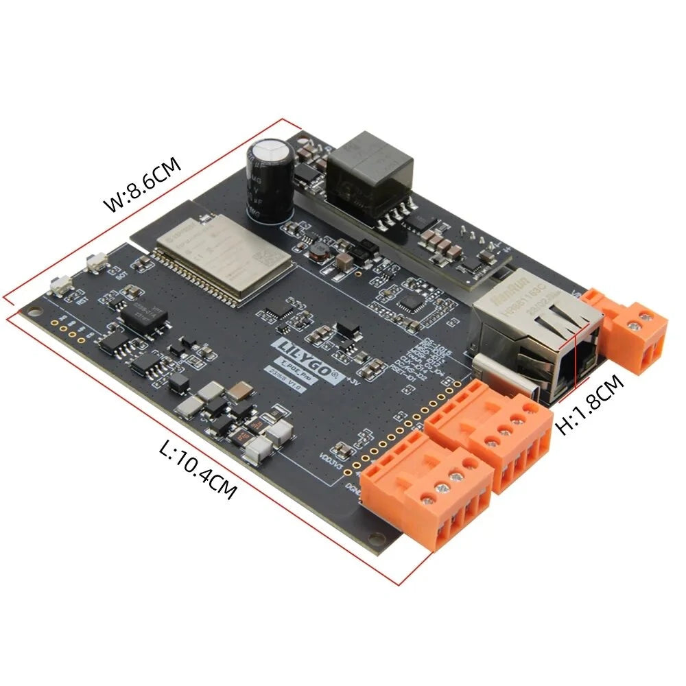 ESP32 Ethernet Adapter & Downloader - LILYGO® TTGO T-Internet-POE LAN8720A Expansion Board