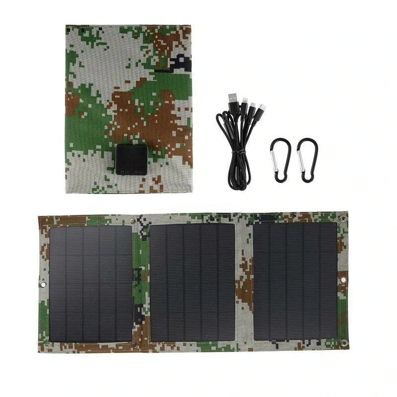 30W Portable Solar Panel Charger with Dual USB for Camping, RVs, Boats, and Home Use