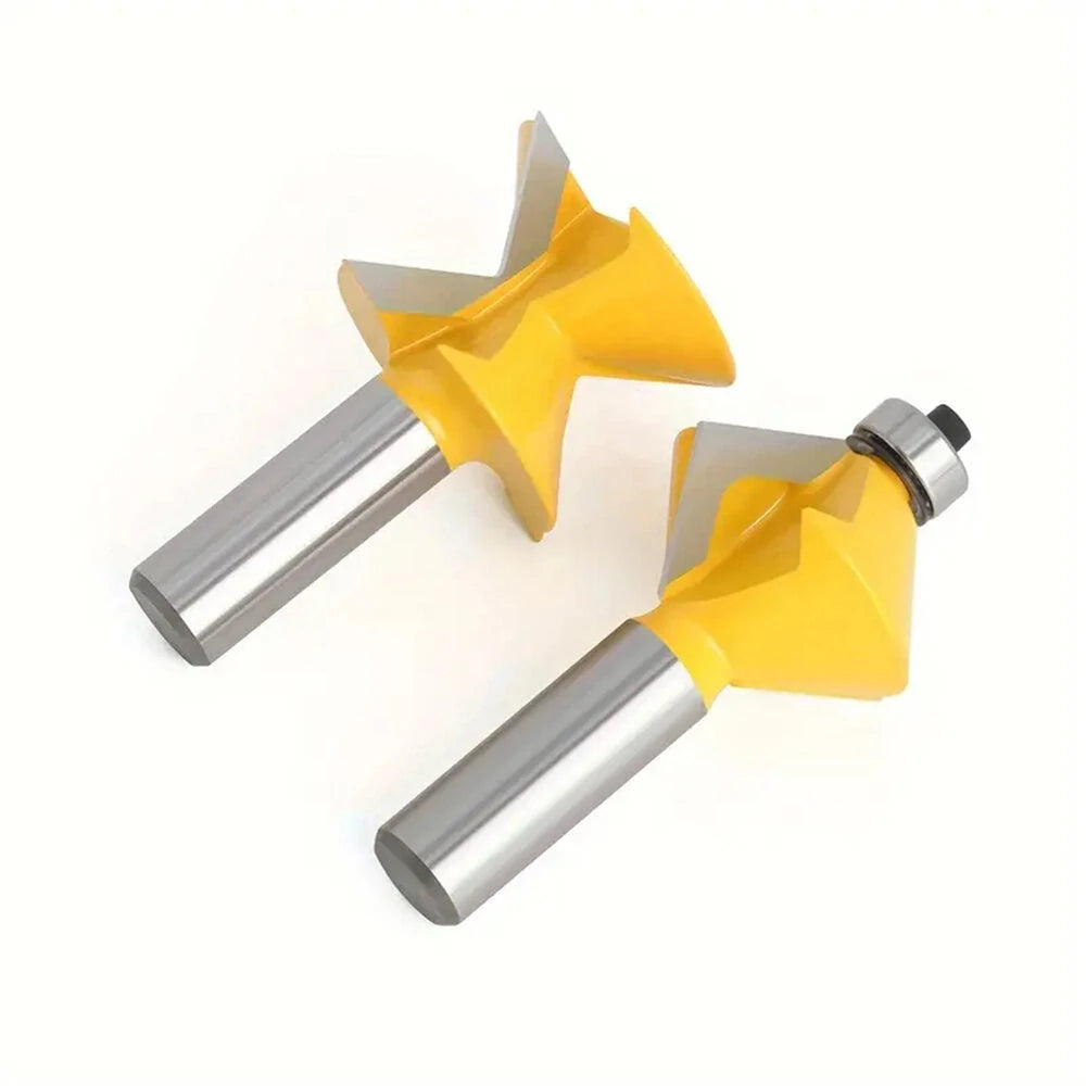 45° Edge Banding Router Bit, Tungsten Carbide Steel, Woodworking Milling Cutter