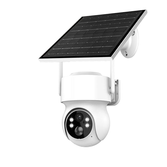 4MP Solar WiFi IP Camera, 320° Pan/90° Tilt, PIR Motion Detection, Two-Way Audio, Night Vision, IP66 Waterproof, Outdoor Surveillance