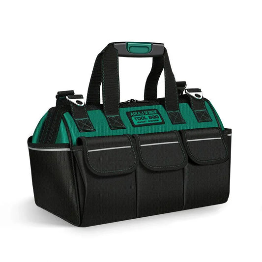 16 Inch Waterproof Oxford Canvas Tool Bag - Wear-Resistant, Large Capacity, Multifunctional Storage for Electricians & DIY Projects