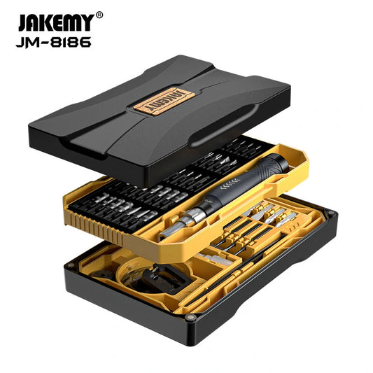 JAKEMY 83-in-1 Precision Screwdriver Set with Anti-Slip 3D Handle, Industrial Grade N35 Magnets, Versatile CR-V & S-2 Bits, Adjustable Extension Bar for Home Repair & DIY Projects