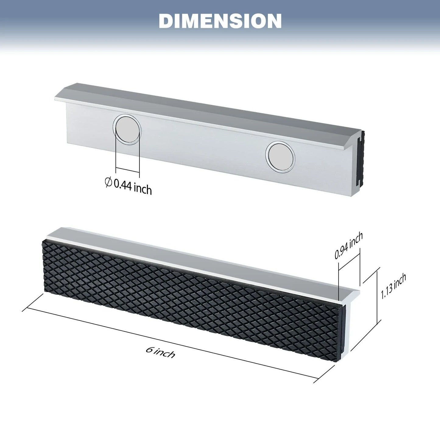 2-Pack Magnetic Vise Jaw Pads with Rare Earth Magnets - Universal Soft Covers for Metal Vice