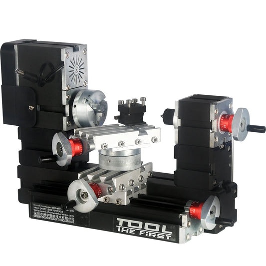 60W Mini Metal Rotating Wood Lathe, EU Plug, 12000RPM Motorized Jigsaw & Grinder
