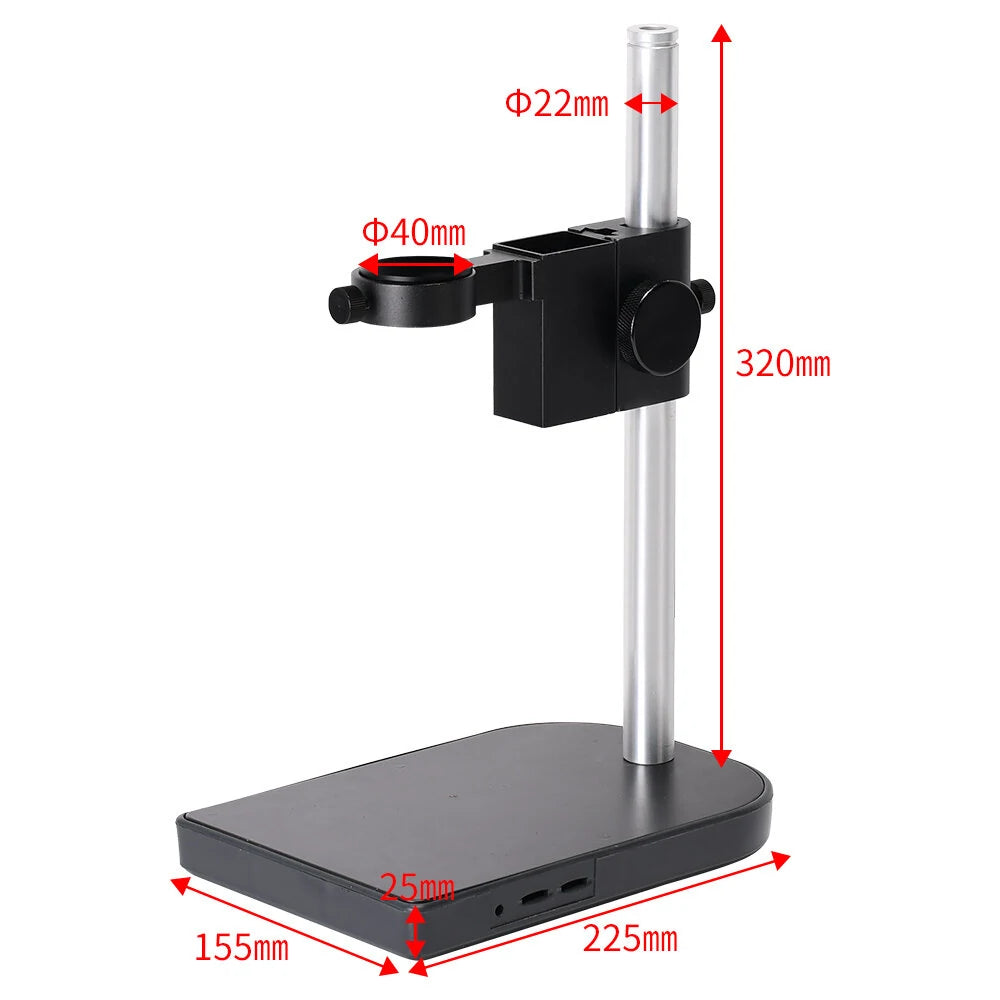 24MP 4K HDMI USB Industrial Microscope Camera with 1-150X Zoom C-Mount Lens & Remote Control