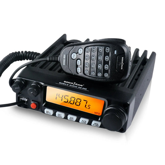 80W Mobile FM Radio with LCD, 200 Channels, Weather Alerts, 136-174MHz, CTCSS/DCS, Microphone & Mounts