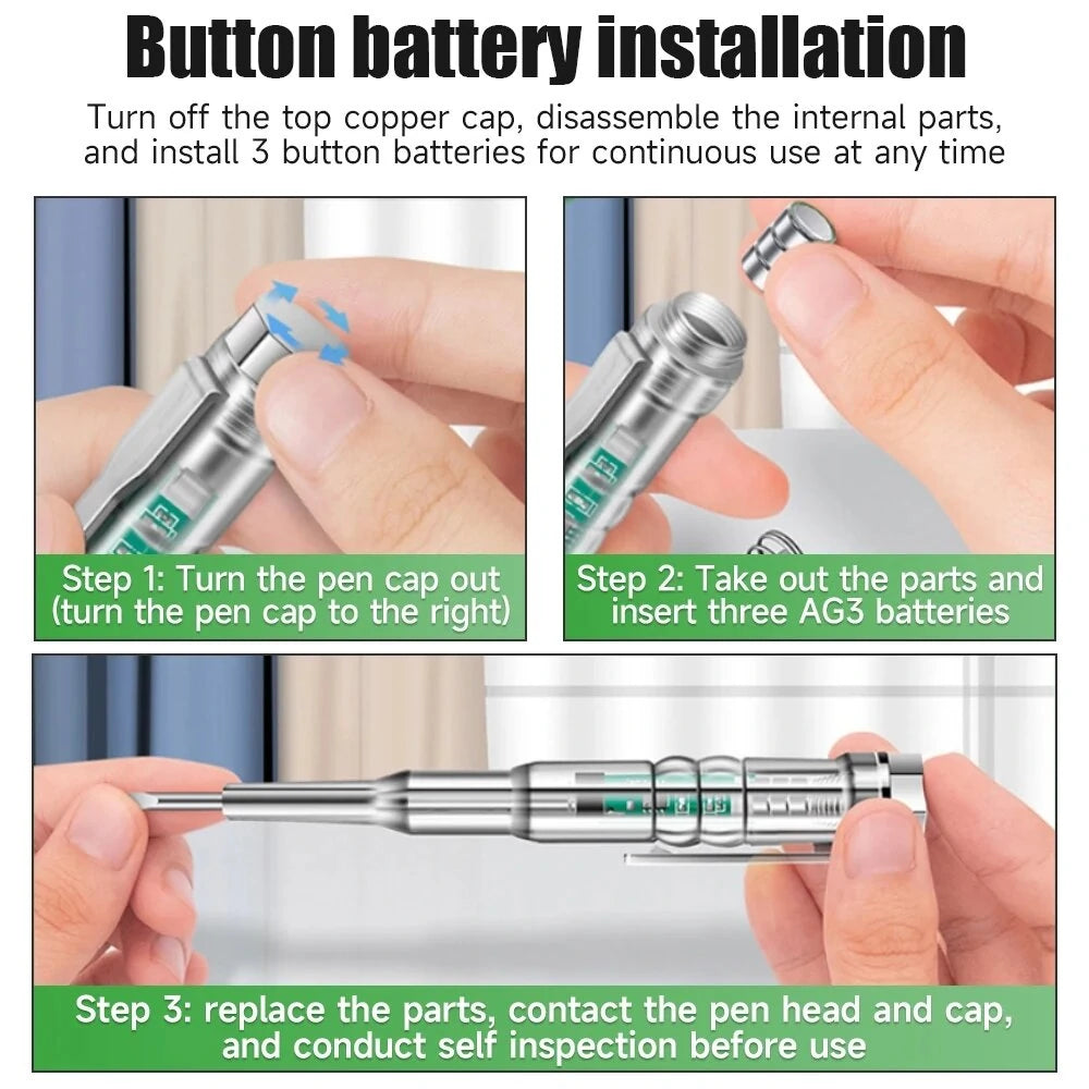 ANENG B14 Voltage Tester Pen 24/70-250V Intelligent Induction Power Detector & Electrical Screwdriver Circuit Indicator