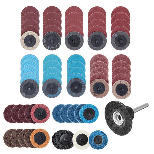 70pcs Sanding Discs Set 2 Roll Lock Type R Pads Abrasive by Drillpro - US