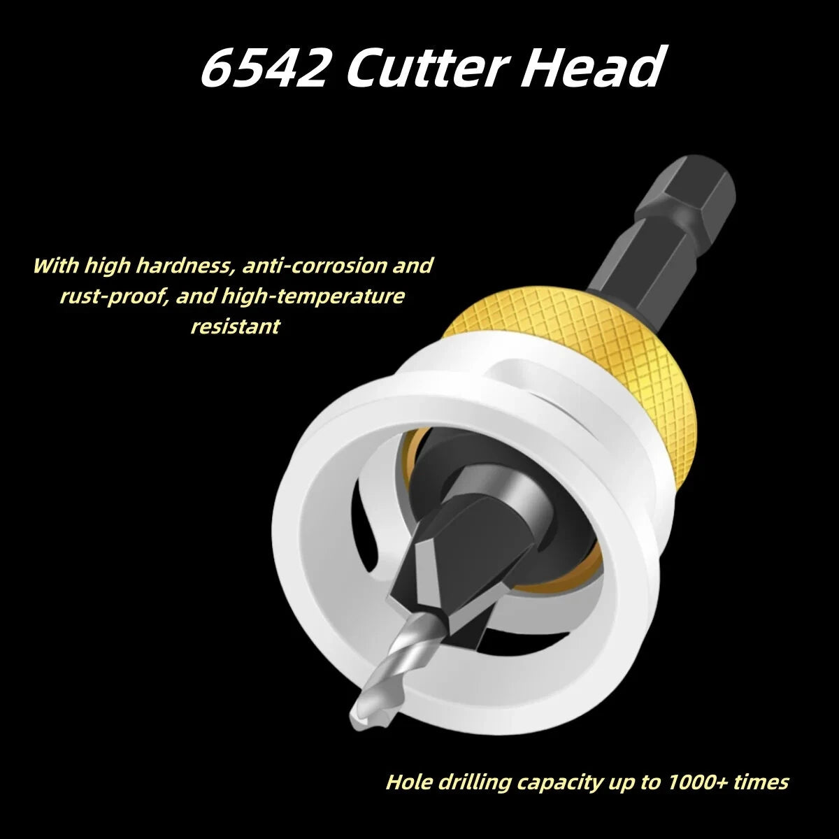 4-in-1 Countersink Drill Bit Set with Low Friction Depth Stop – Tungsten Steel, 6.25mm Shank, Sizes 2.8mm, 3.2mm, 3.5mm, 4.0mm for Wood & Metal