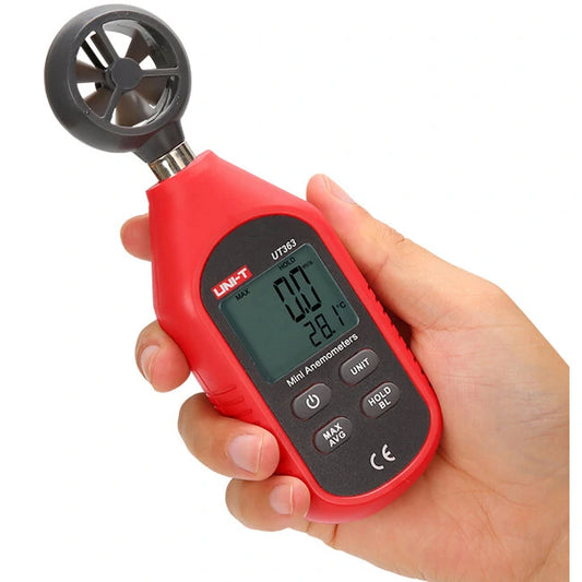 UNI-T UT363 Pocket Anemometer: Mini Digital Wind Speed & Temperature Tester