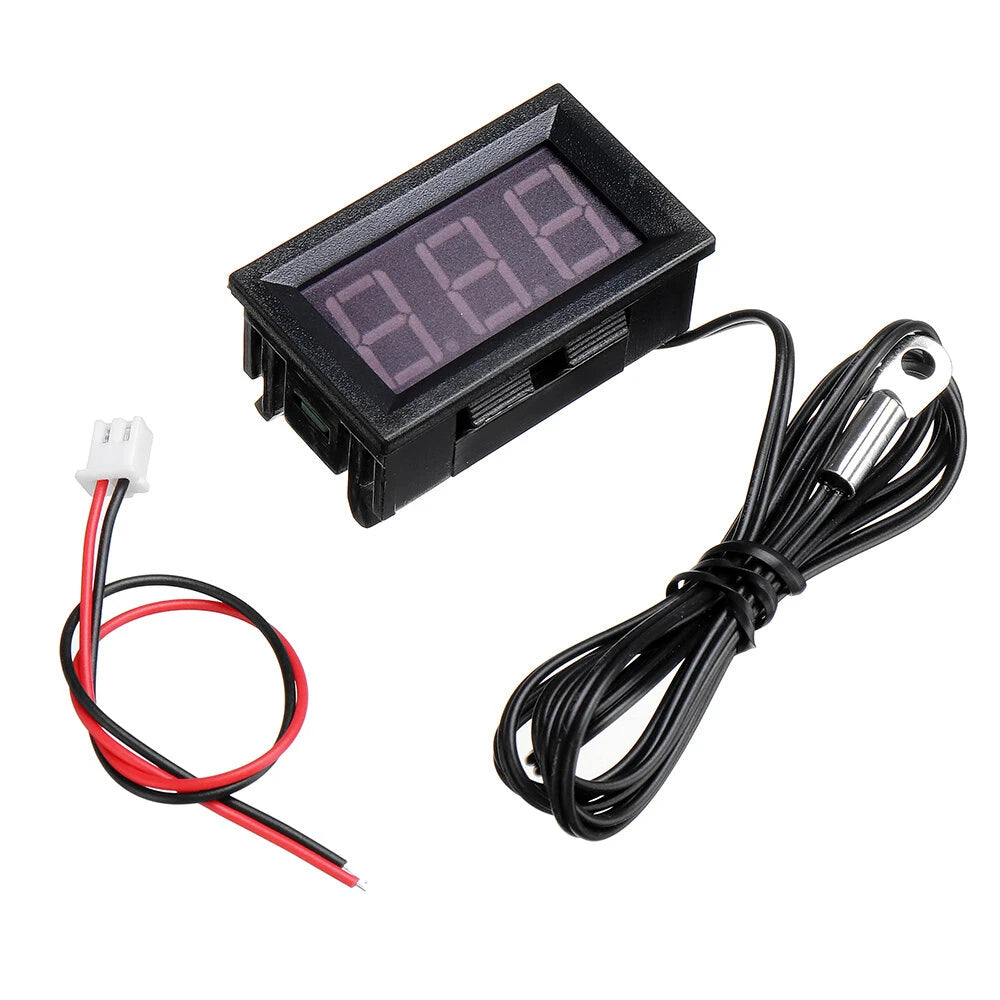 Mini LCD Digital Indoor Thermometer Sensor with 1M Cable, -50-120℃, DC 5-12V