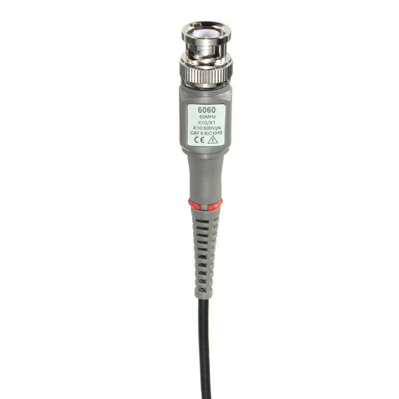 Oscilloscope Probe P6060 - 60 MHz, 1x/10x Attenuation, High Precision, 5.8 ns Rise Time, 200V/600V Max Input