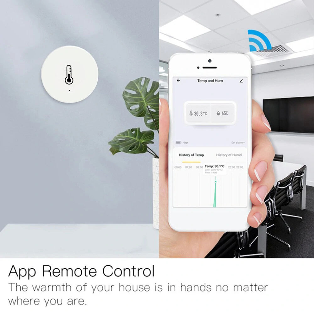 Tuya Zigbee Temperature & Humidity Sensor with Siren & Remote App Control