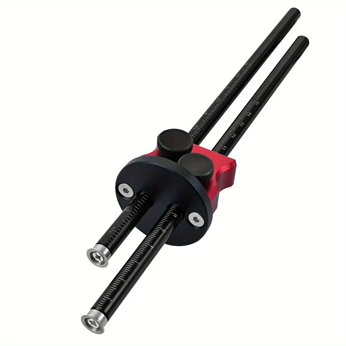 Aluminum Double Head Wheel Marking Gauge - Woodworking Scriber with Inch/MM Scales