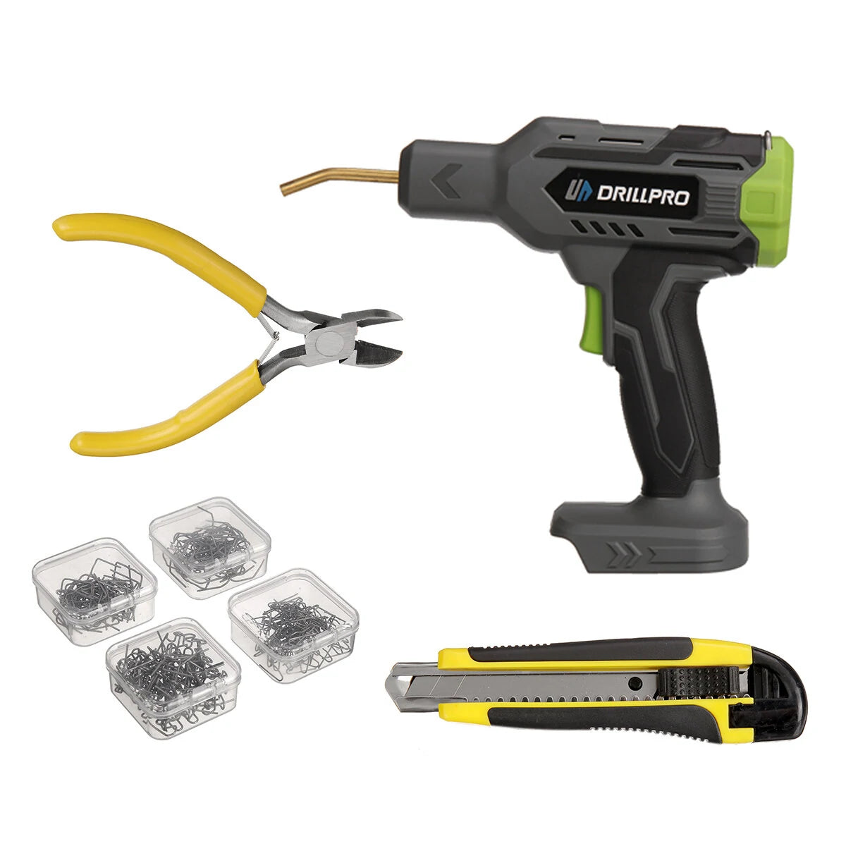 Drillpro 20V Cordless Plastic Welder Kit - Fast-Heating, Portable Welding Gun for Car Bumper & Fuel Tank Repairs - Compatible with Mak Li-ion Battery