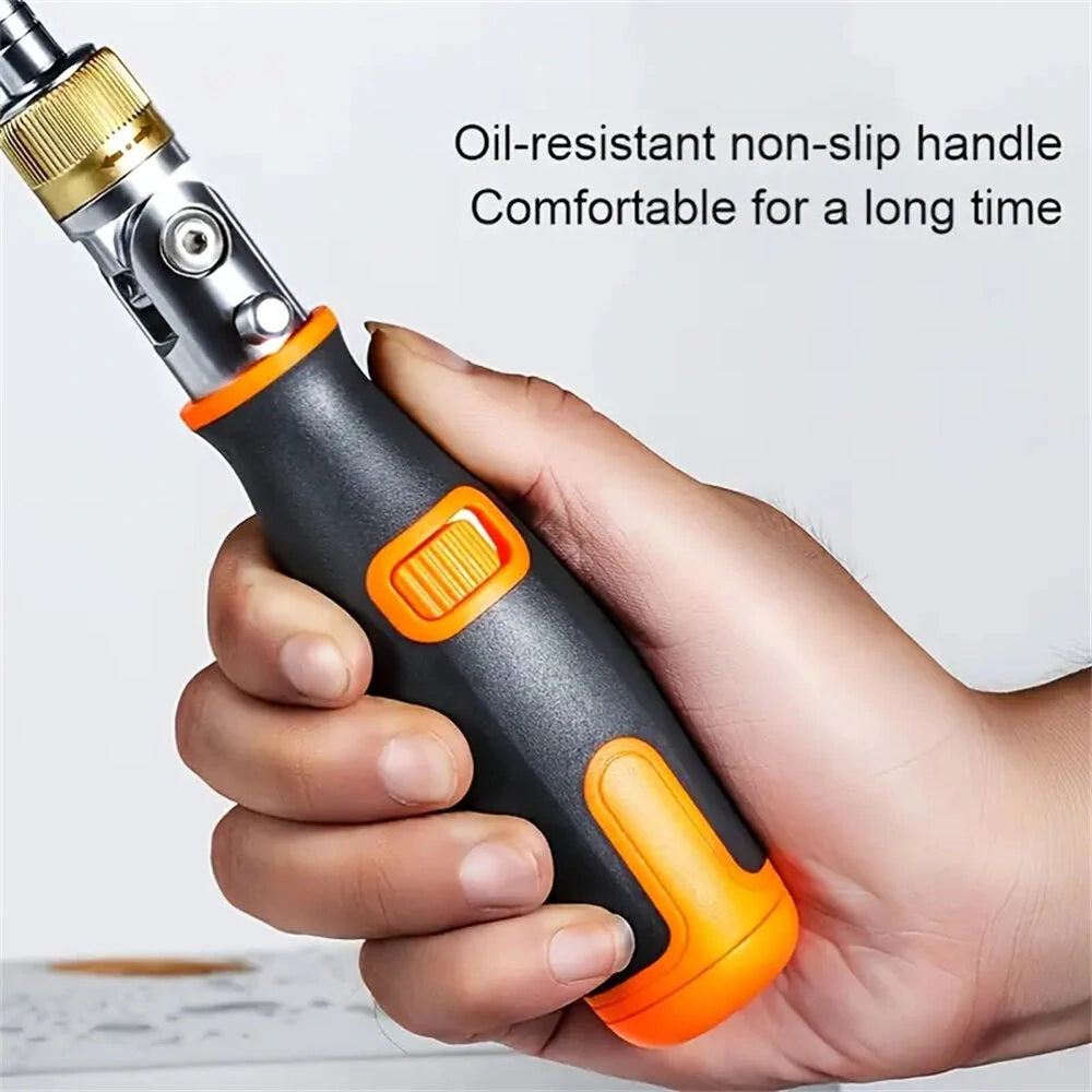 10-in-1 Multi-Angle Ratchet Screwdriver Set with Hidden Bits