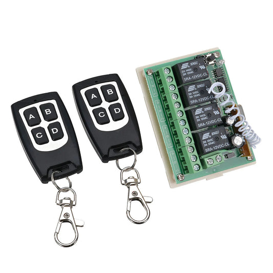 Geekcreit® 12V 4-Channel 433MHz Wireless Remote Control Switch with Dual Transmitters