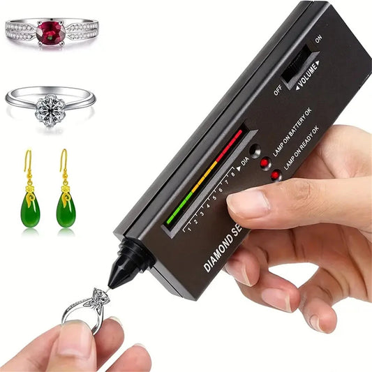 Portable Electronic Diamond Tester Pen with LCD & LED Indicators - Fast & Accurate Jewelry Gemstone Testing