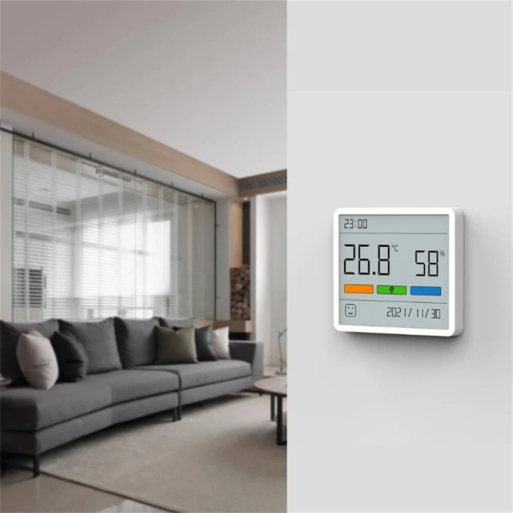 DUKA Atuman TH1 Digital Thermometer Hygrometer LCD Weather Station Clock for Indoor Use