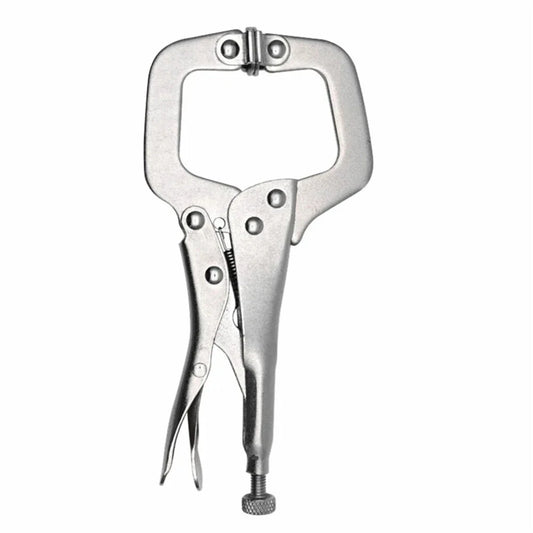 6.5 Inch Heavy Duty Locking C Clamp Pliers with Swivel Pads - Carbon Steel Adjustable Grip for Woodworking & Welding