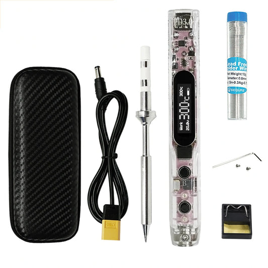SEQUER SI012 Pro Max TS-B2 OLED Soldering Iron with Color Ambience Light, Multilingual Menu, TS Tips Compatible, PD | QC | 3S-6S Battery Support