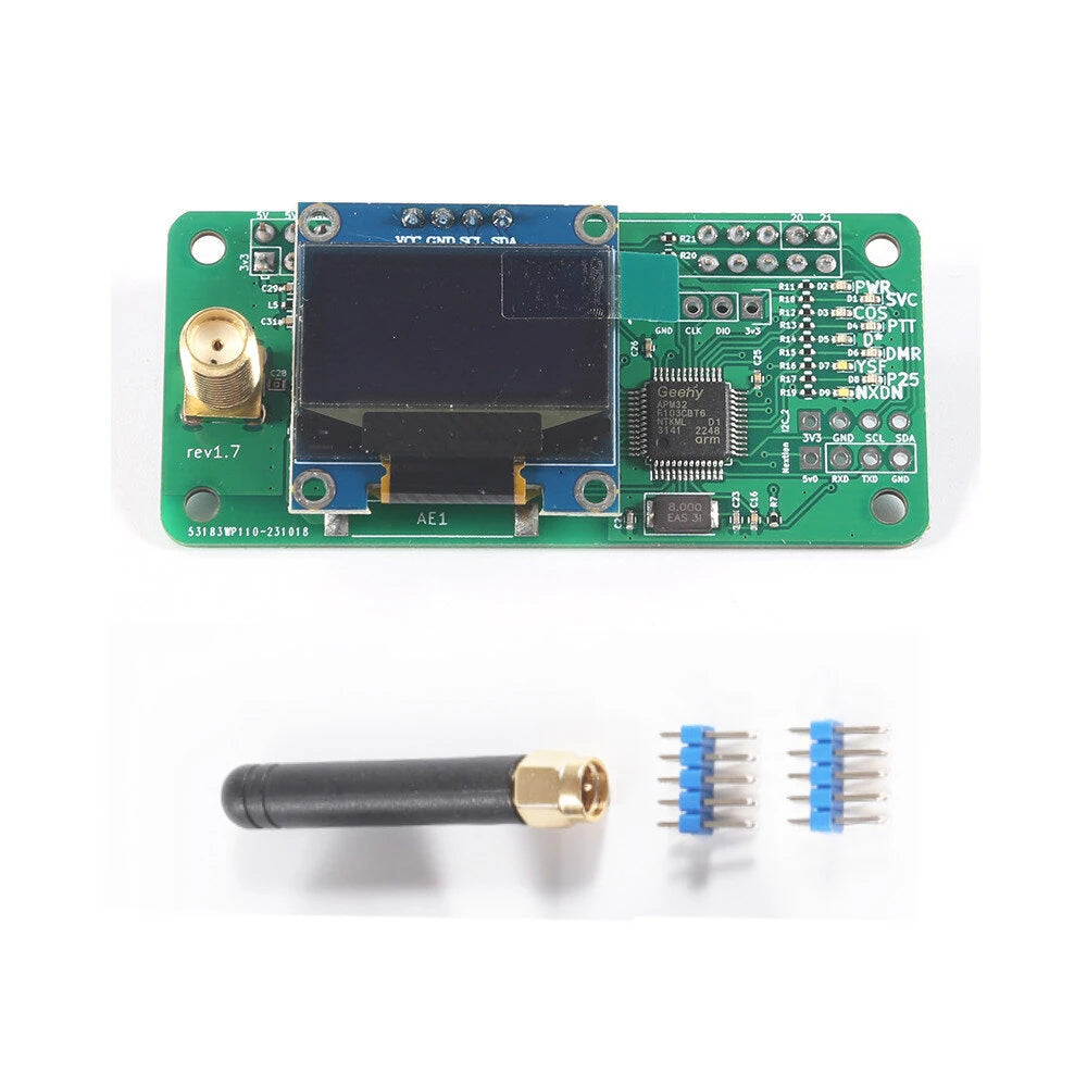 Dual-Band UHF/VHF Antenna MMDVM Hotspot for Raspberry Pi - Supports P25 DMR YSF