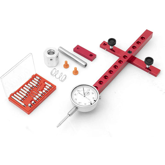 Table Saw Alignment & Calibration Kit with 22 Dial Indicator Tips - A-Line It Basic Gauge Tool