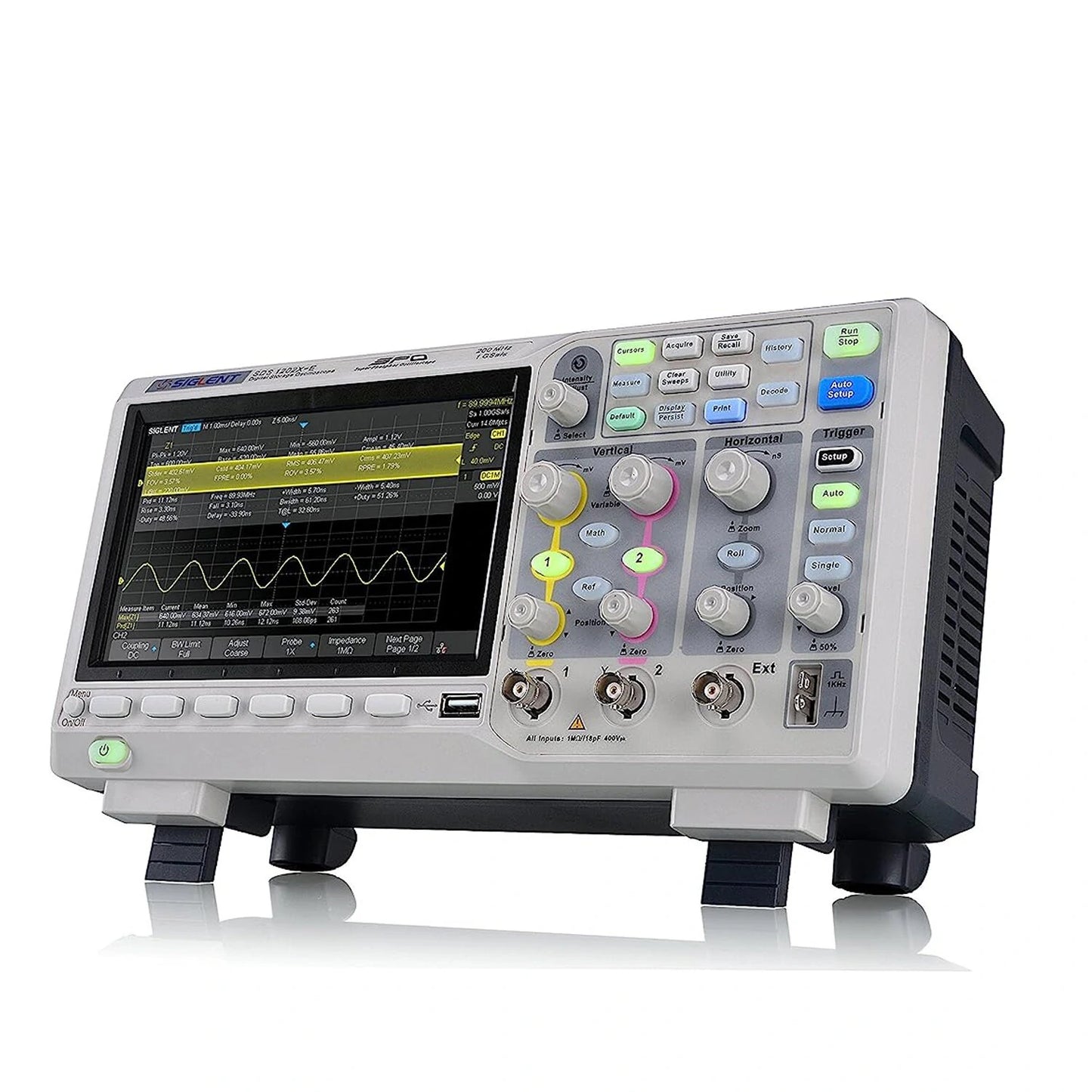 Siglent SDS1202X-E 200MHz Digital Oscilloscope, 2-Channel, 1GSa/s, 14Mpts Record Length, High-Precision Tool