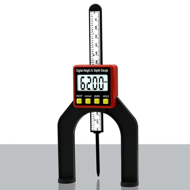 0-80MM Digital Depth Gauge 0.01MM LCD Height Measurement Tool for Woodworking, Altimeter & Ruler