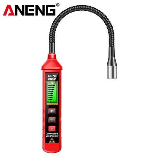 ANENG GN803 High-Sensitivity Combustible Gas Leak Detector with Adjustable Sensitivity, Bendable Metal Hose, Safe for Home Use, 300-10000PPM Detection
